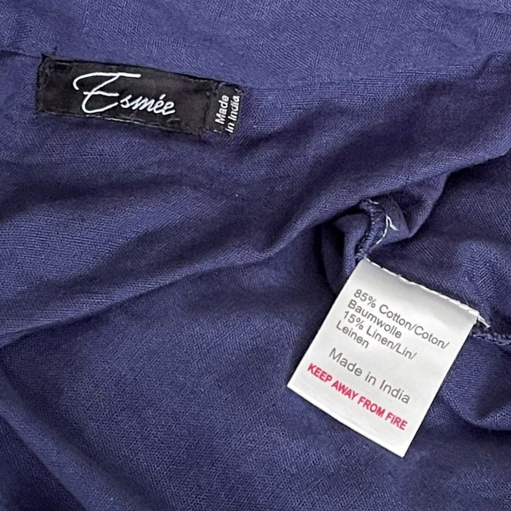 ESMEE/ASOS EXCLUSIVE BUTTON DOWN JUMPSUIT IN NAVY SIZE M - Picture 6 of 6